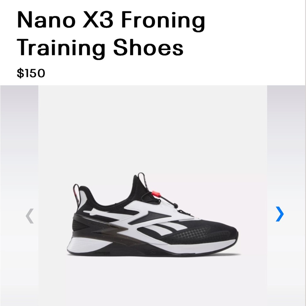 Reebok Nano X3 Froning training shoes - EUC